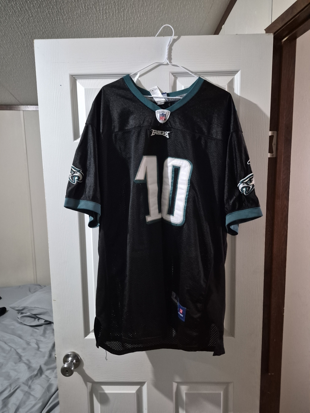 NFL Philadelphia Eagles #10 Black and Teal Football Jersey. Desean Jackson